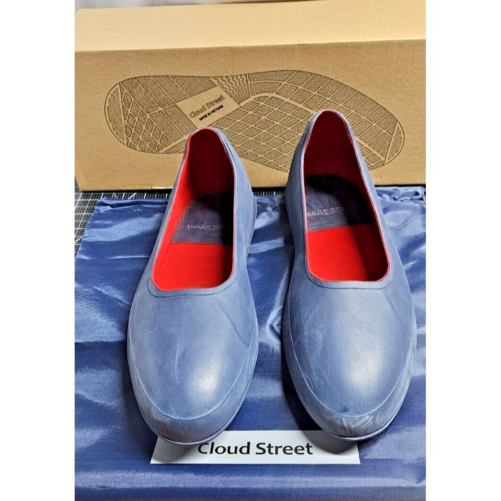 Cloud Street Men Stylish‎ Waterproof Lined Rubber Galosh/Overshoe Dark Blue Sz M